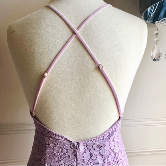 Victoria Secret Lilac Floral Lace Slip Night Dress - Picture 7 of 9